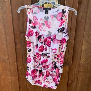 WHBM Floral Drape top